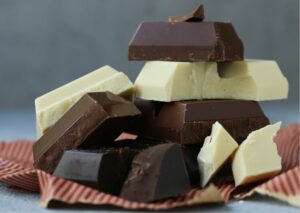 White And Milk Chocolate In Pieces 300x213 