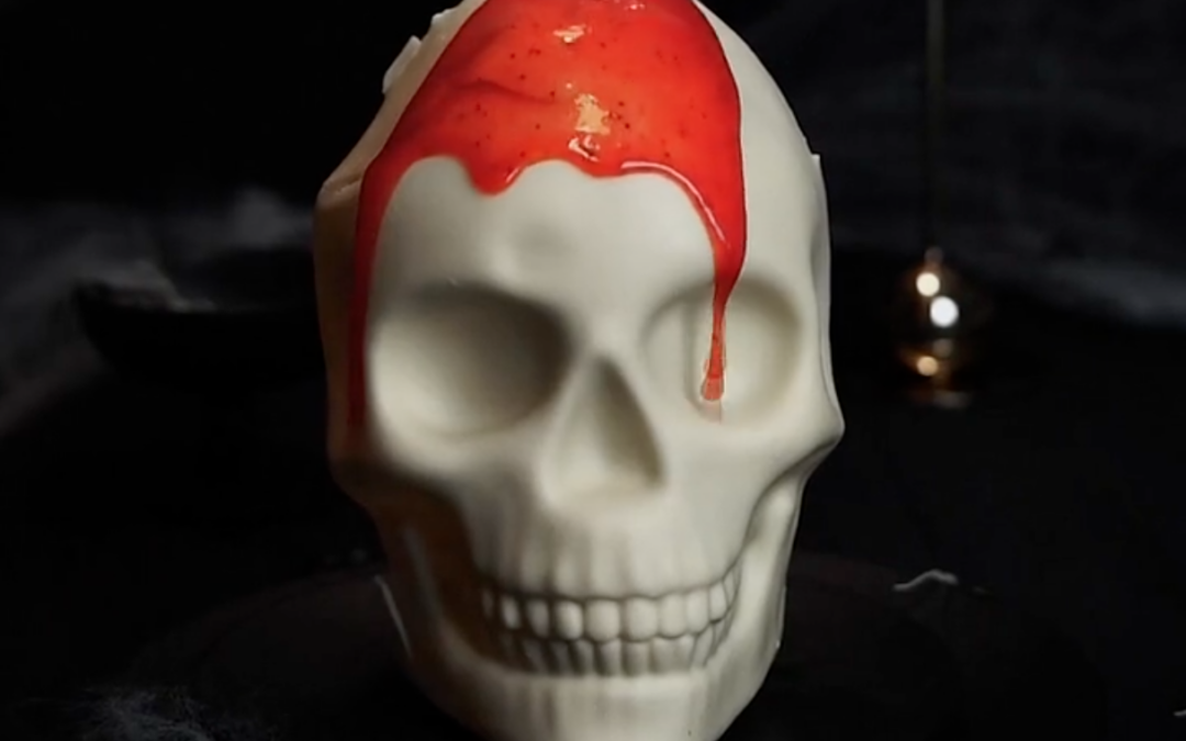 How to make a white chocolate skull for halloween at home